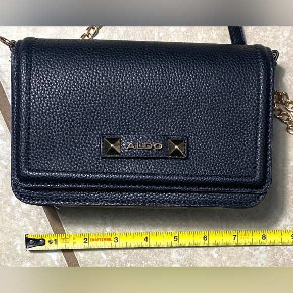 Aldo Small Black Crossbody with Gold Chain Strap - Picture 3 of 8